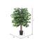 4ft. Artificial Ficus Bush with Black Plastic Pot
